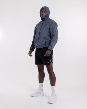 Genaro Zip Up Windbreaker - Charcoal