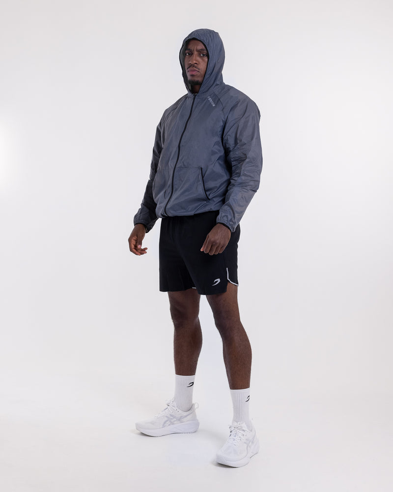 Genaro Zip Up Windbreaker - Charcoal