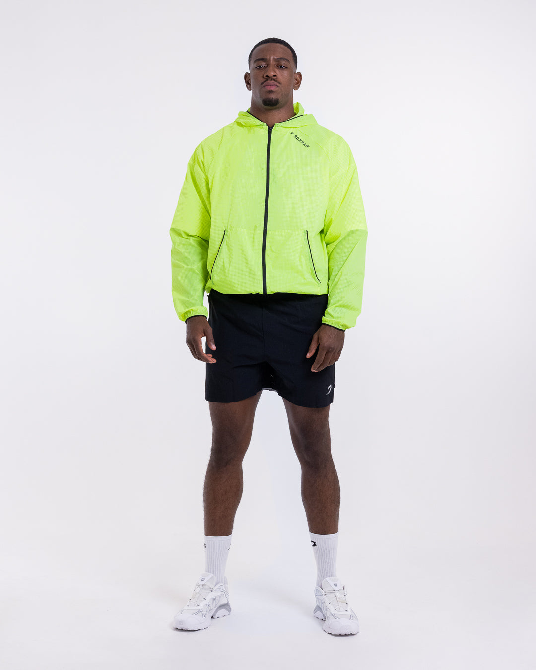 Genaro Zip Up Windbreaker - Neon Yellow
