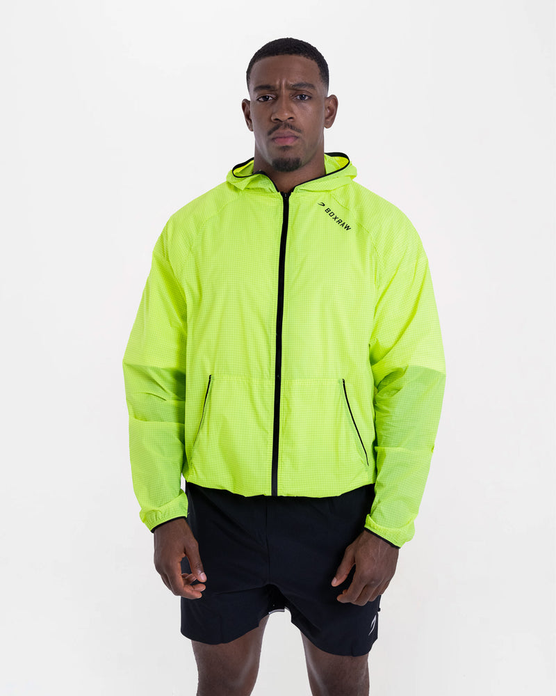 Genaro Zip Up Windbreaker - Neon Yellow