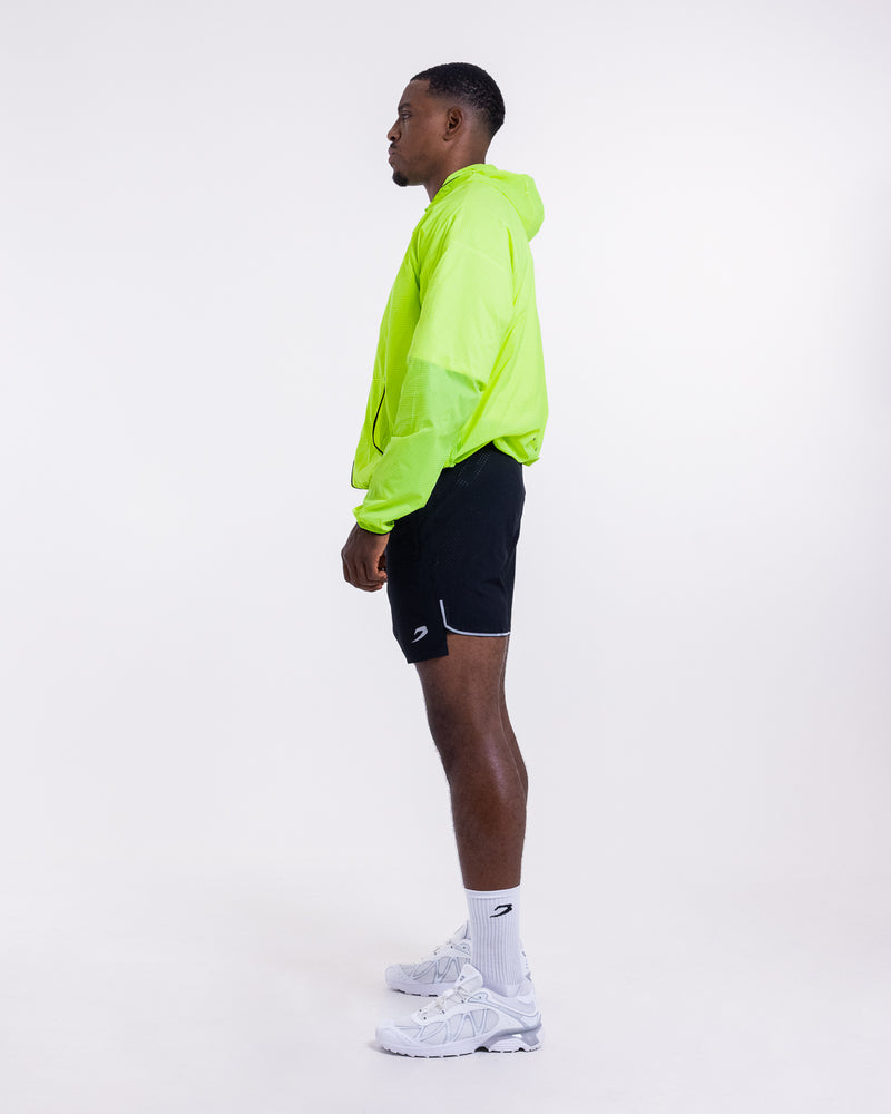 Genaro Zip Up Windbreaker - Neon Yellow