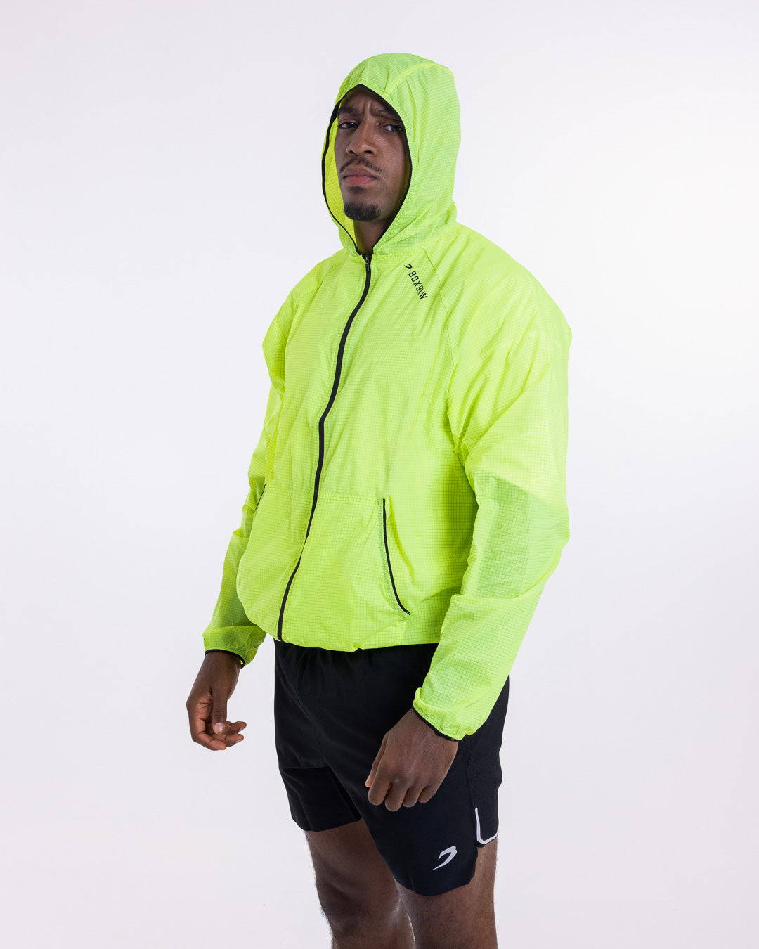 Genaro Zip Up Windbreaker - Neon Yellow