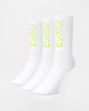 Nakatani x BOXRAW Crew Socks (3 Pairs) - White
