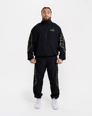 Nakatani x BOXRAW Track Bottoms - Black/Yellow