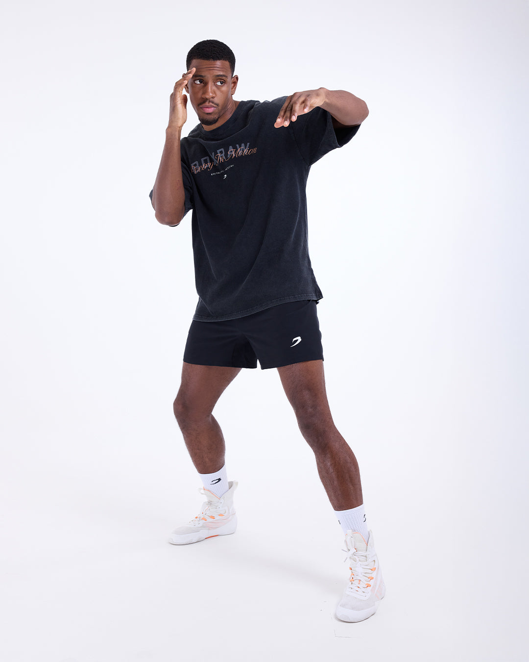 Poetry In Motion Oversized T-Shirt - Washed Black