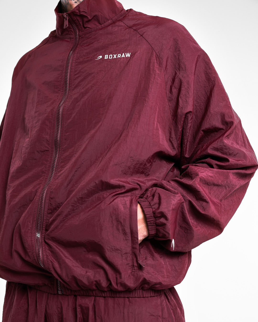 Saxton Track Jacket - Burgundy