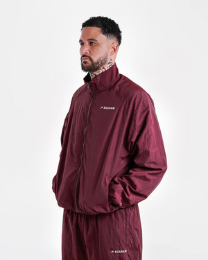Saxton Track Jacket - Burgundy