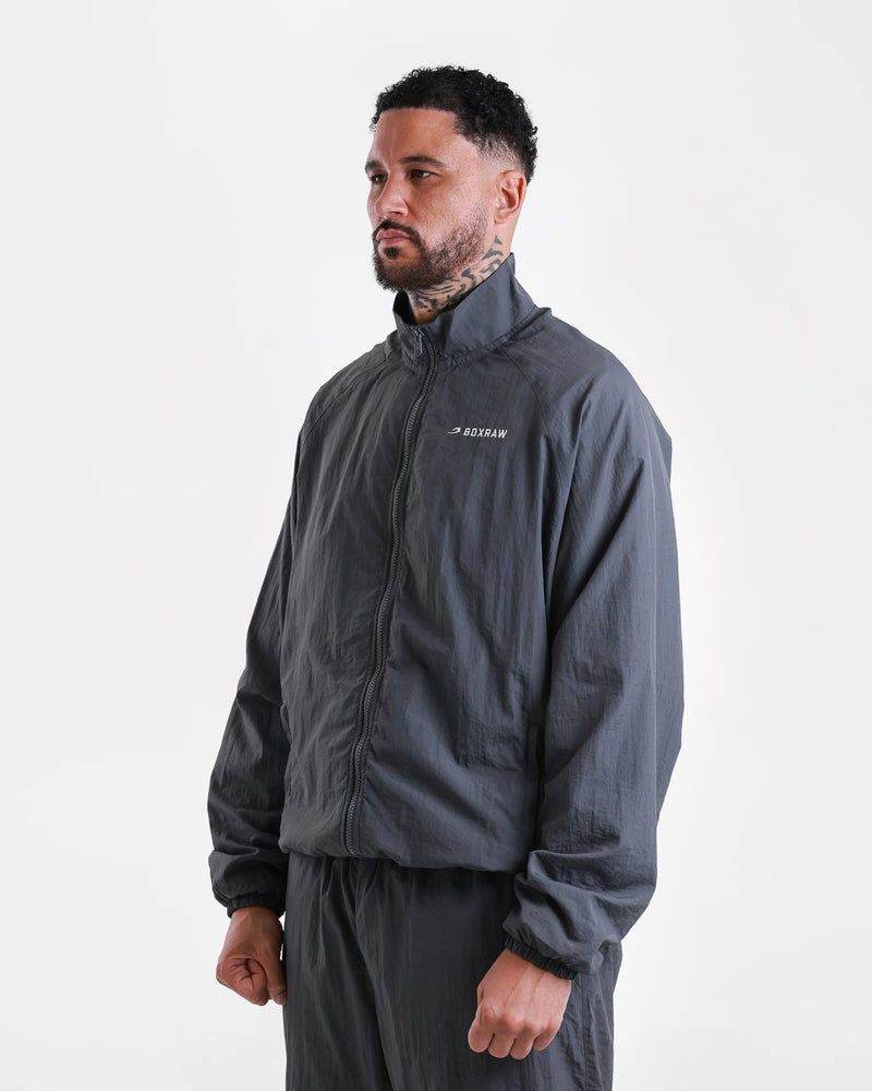 Saxton Track Jacket - Charcoal