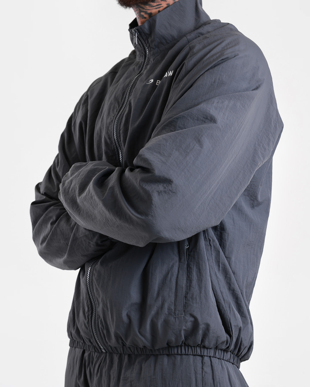 Saxton Track Jacket - Charcoal