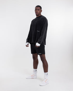 Sparring Club Long Sleeve T-Shirt - Washed Black