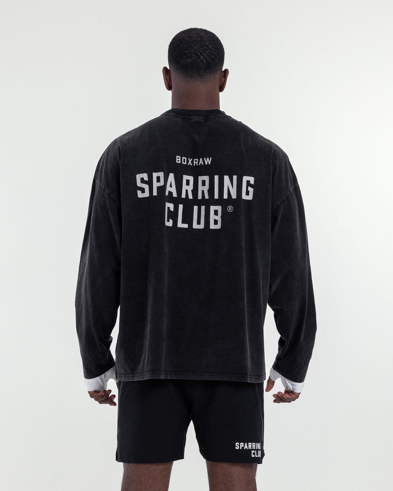 Sparring Club Long Sleeve T-Shirt - Washed Black