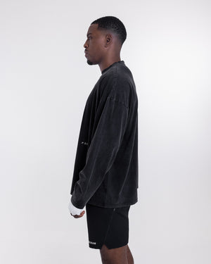 Sparring Club Long Sleeve T-Shirt - Washed Black