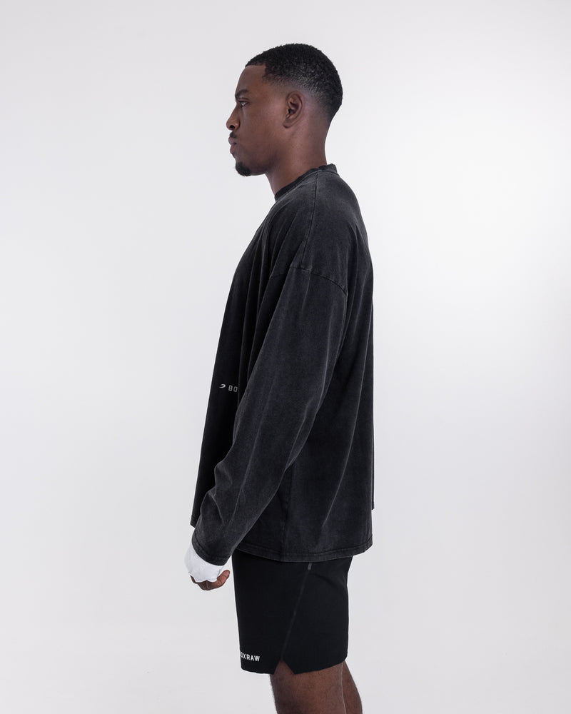 Sparring Club Long Sleeve T-Shirt - Washed Black