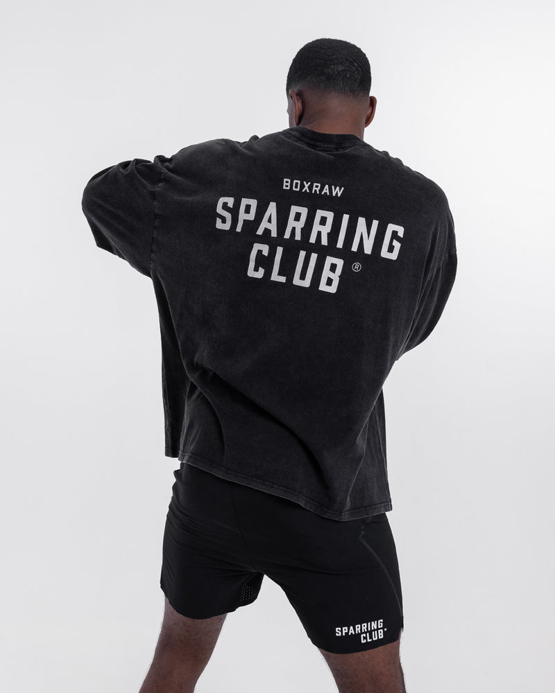 Sparring Club Long Sleeve T-Shirt - Washed Black
