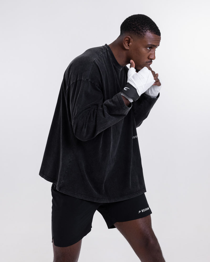 Sparring Club Long Sleeve T-Shirt - Washed Black