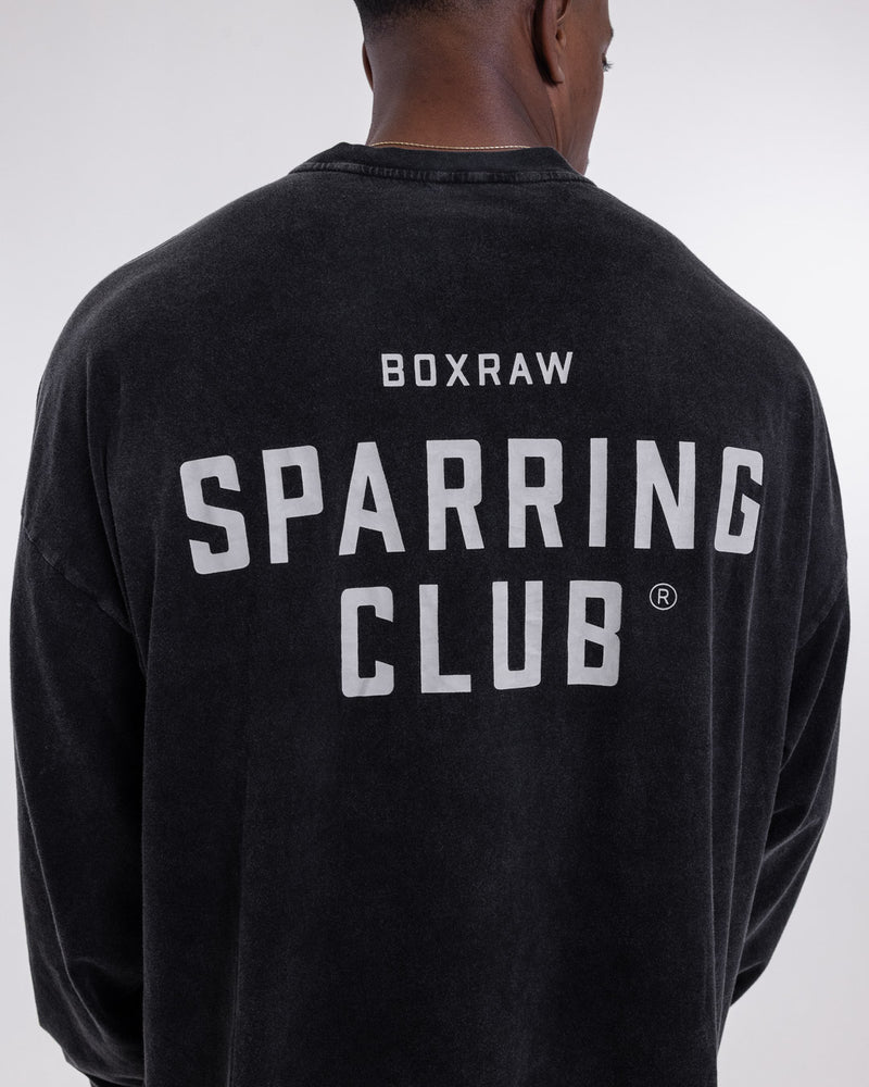 Sparring Club Long Sleeve T-Shirt - Washed Black