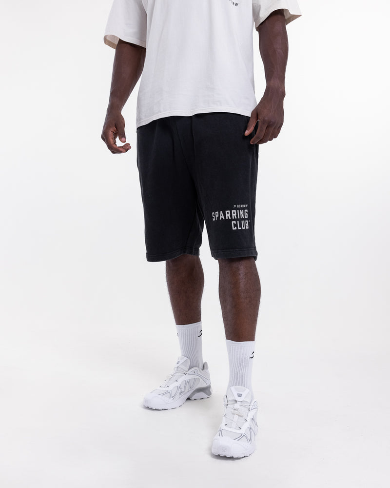 Sparring Club Sweat Shorts - Washed Black