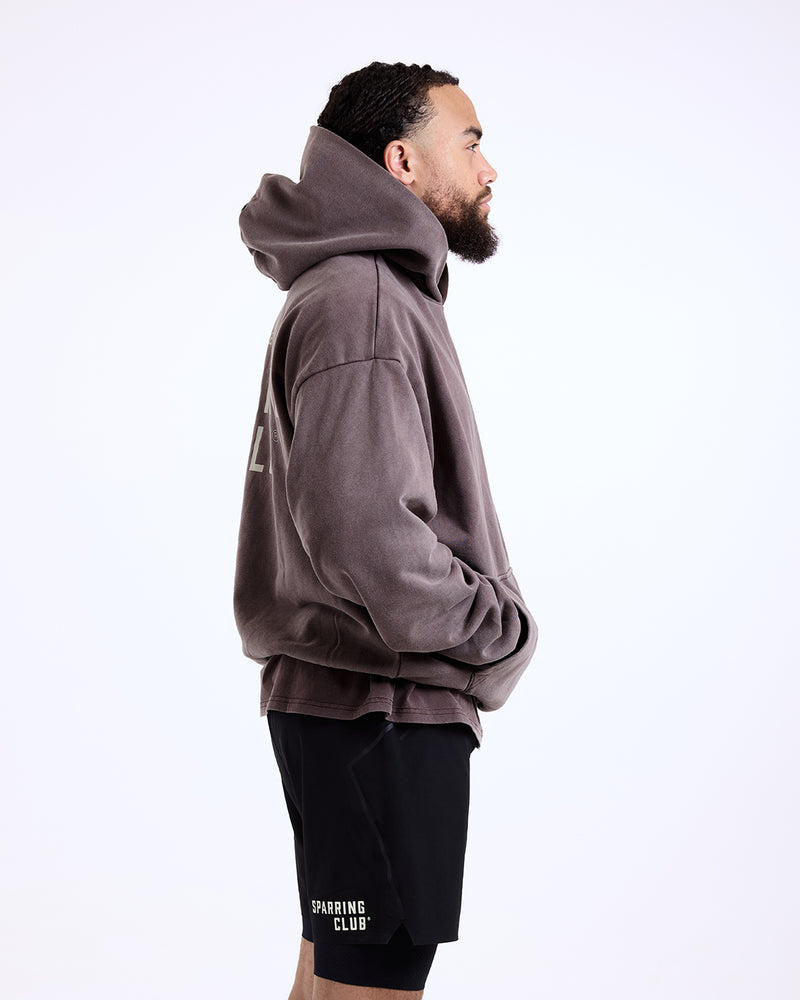 Sparring Club Oversized Hoodie - Washed Brown