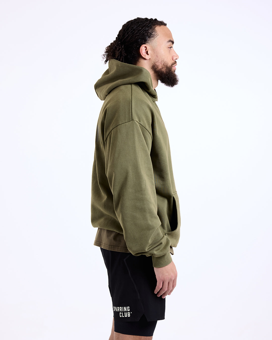Sparring Club Oversized Hoodie - Washed Olive