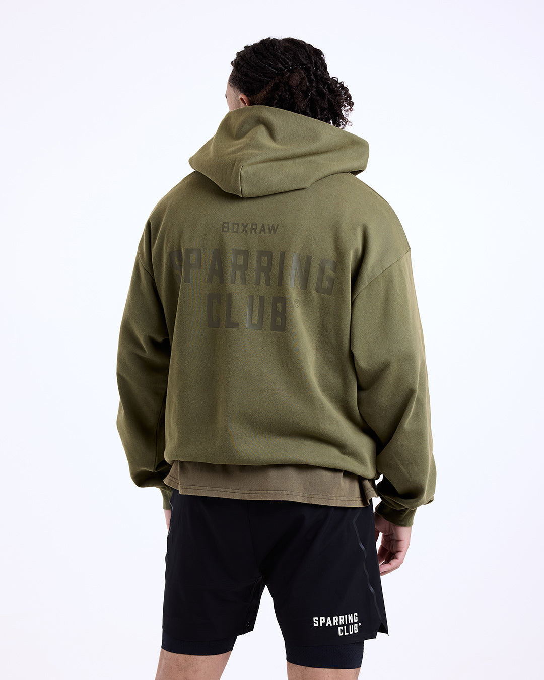 Sparring Club Oversized Hoodie - Washed Olive