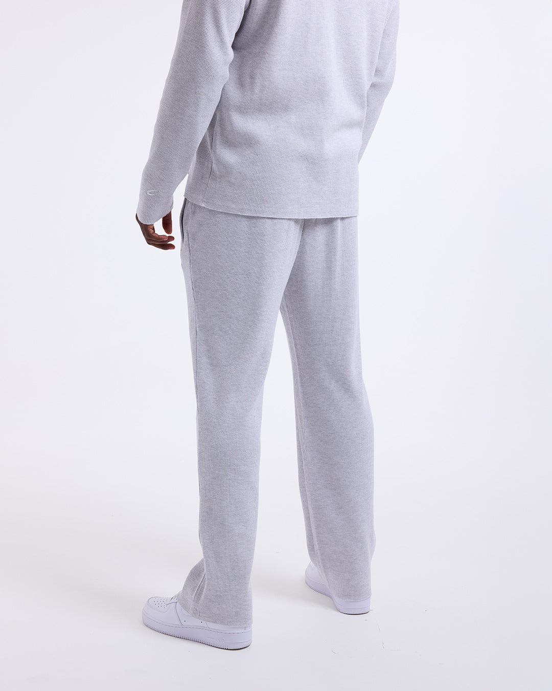 Tunero Waffle Straight Leg Bottoms - Grey