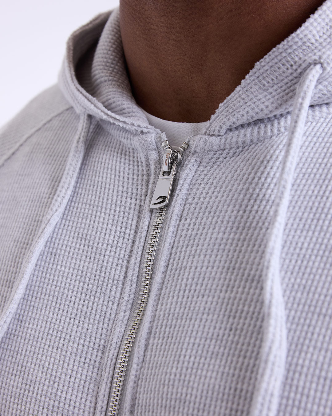 Tunero Waffle Zip Hoodie - Grey