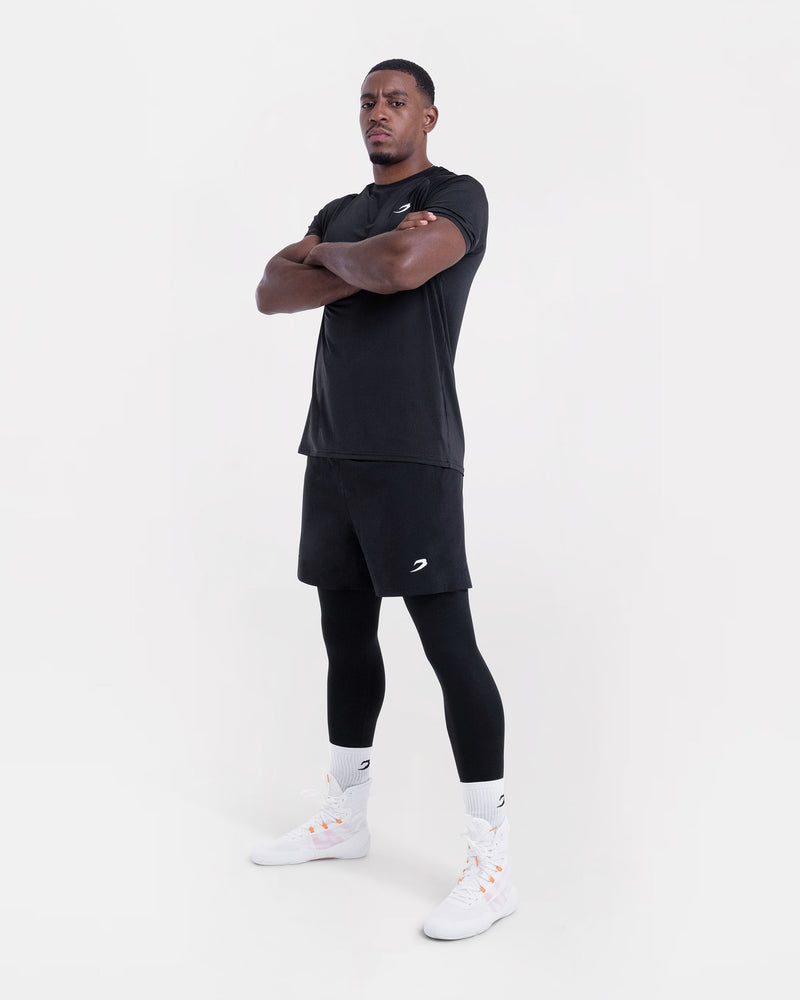 Valdes 2-in-1 Shorts (Full Length) - Black | BOXRAW