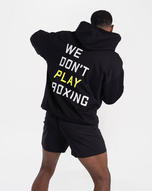 We Don't Play Boxing Oversized Hoodie - Black/Yellow