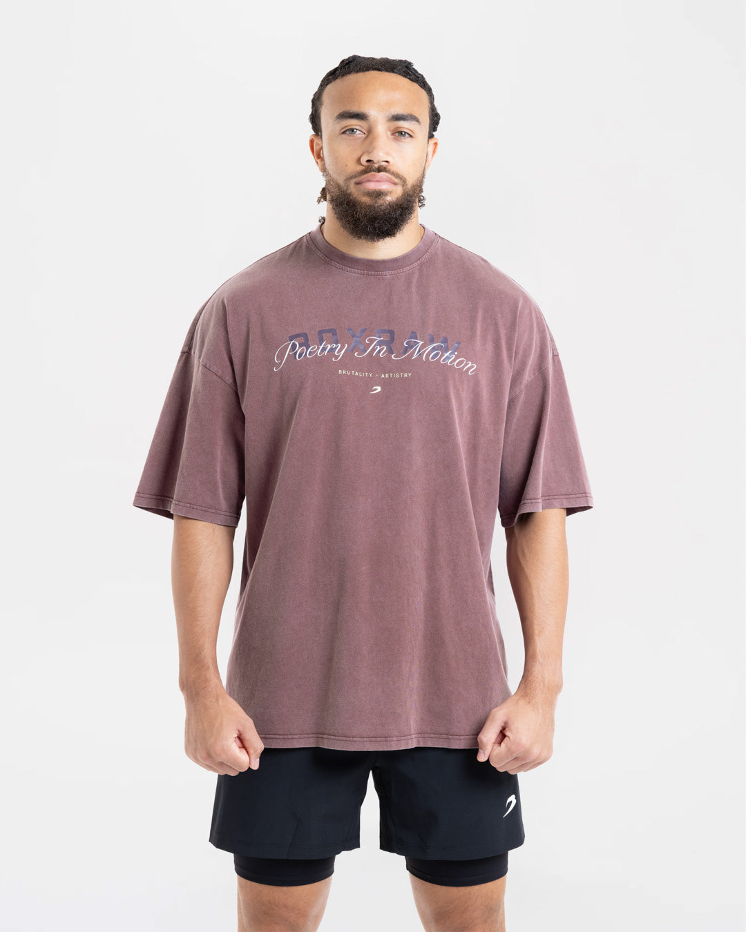 Poetry In Motion Oversized T-Shirt - Washed Burgundy