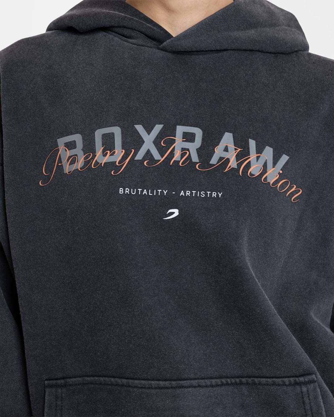 Poetry In Motion Oversized Hoodie - Washed Black