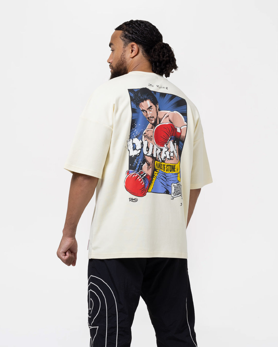 Ring x BOXRAW Roberto Duran Oversized T-Shirt - Stone Beige