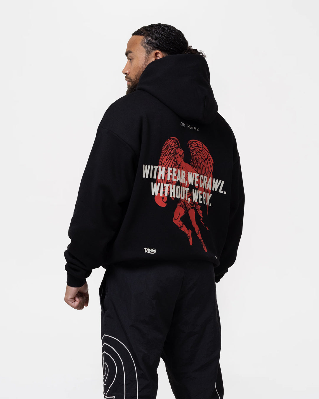 Ring x BOXRAW Fearless Oversized Hoodie - Black