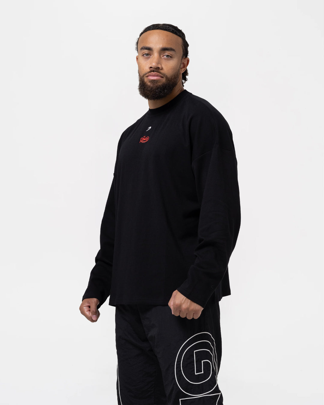 Ring x BOXRAW Fearless Oversized Long Sleeve T-Shirt - Black
