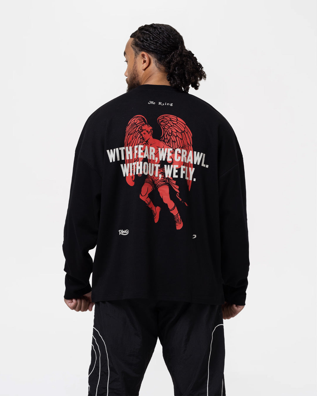 Ring x BOXRAW Fearless Oversized Long Sleeve T-Shirt - Black