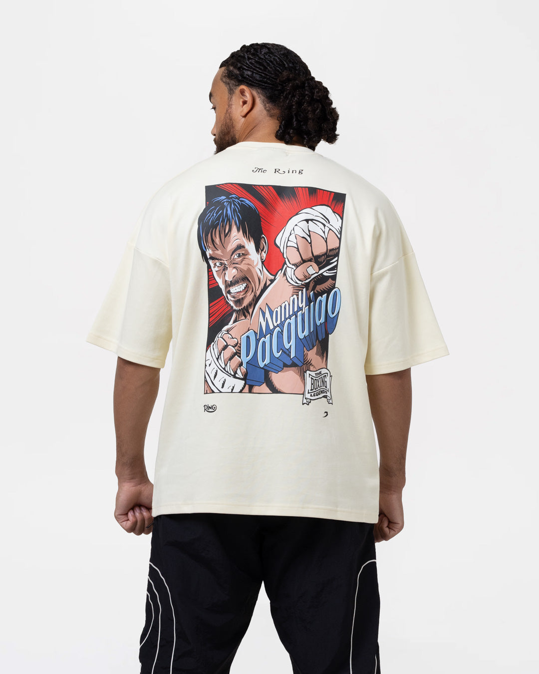 Ring x BOXRAW Manny Pacquiao Oversized T-Shirt - Stone Beige