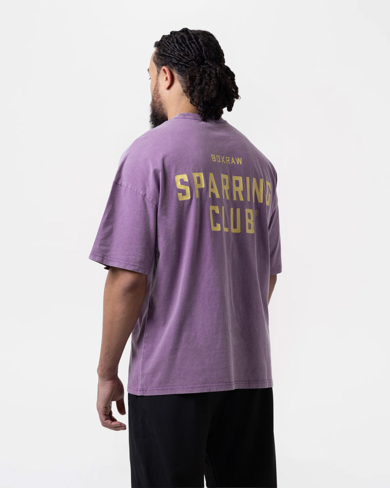 Men's Sparring Club Oversized T-Shirt - Washed Purple | BOXRAW