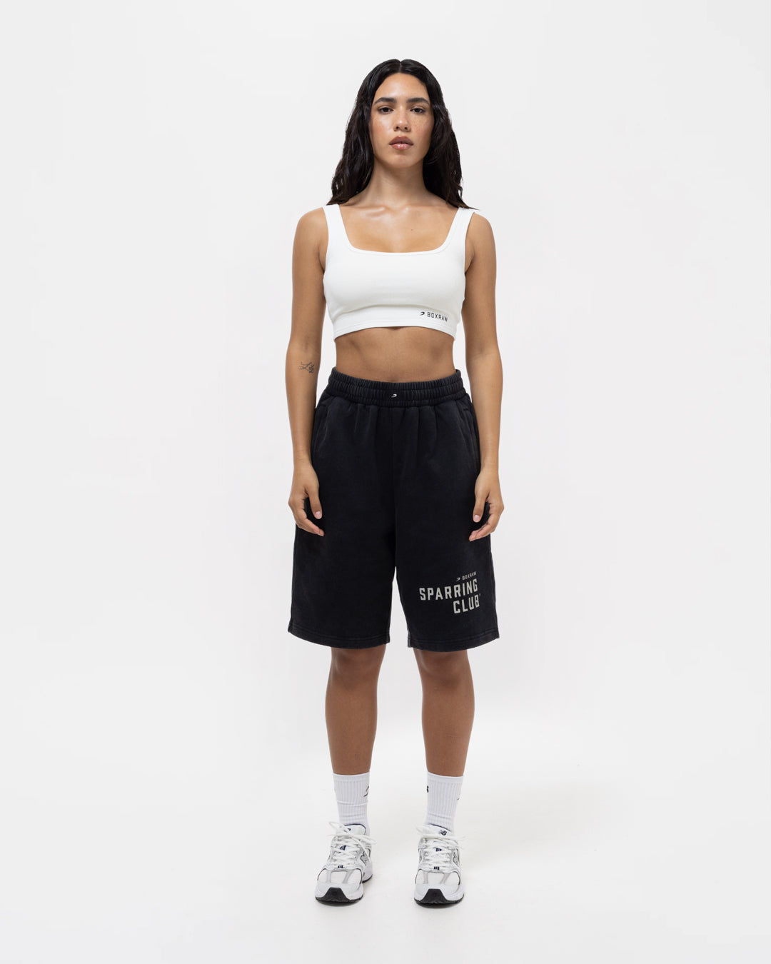 Sparring Club Fire Horse Ribbed Sports Bra - Washed Ivory