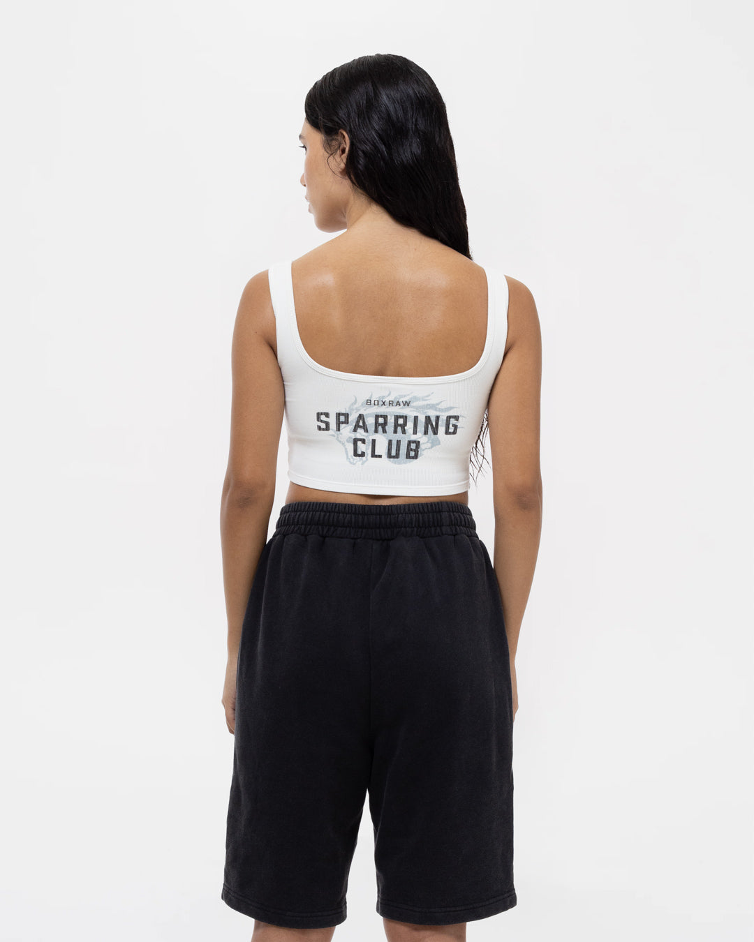 Sparring Club Fire Horse Ribbed Sports Bra - Washed Ivory