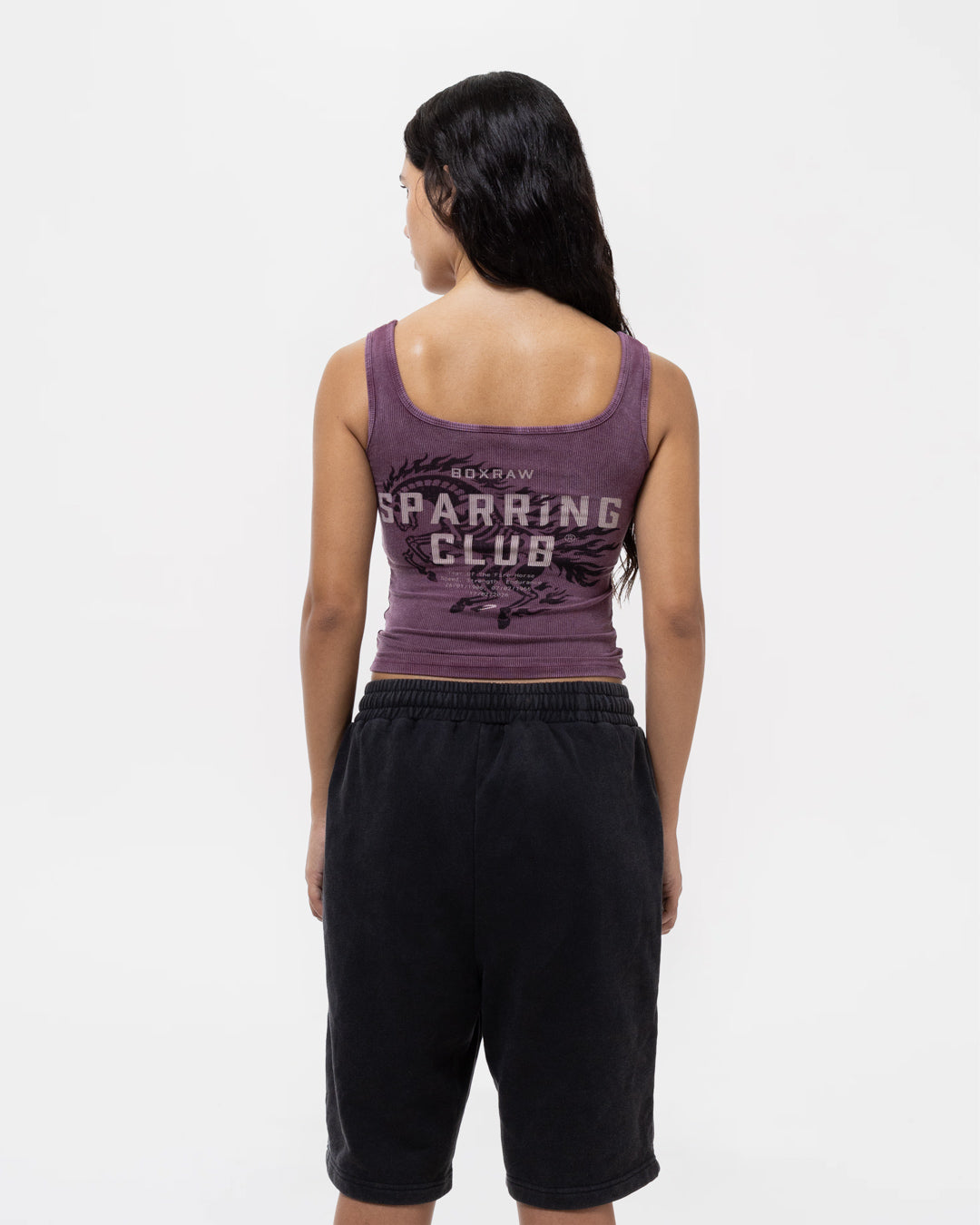 Sparring Club Fire Horse Ribbed Tank - Washed Fig