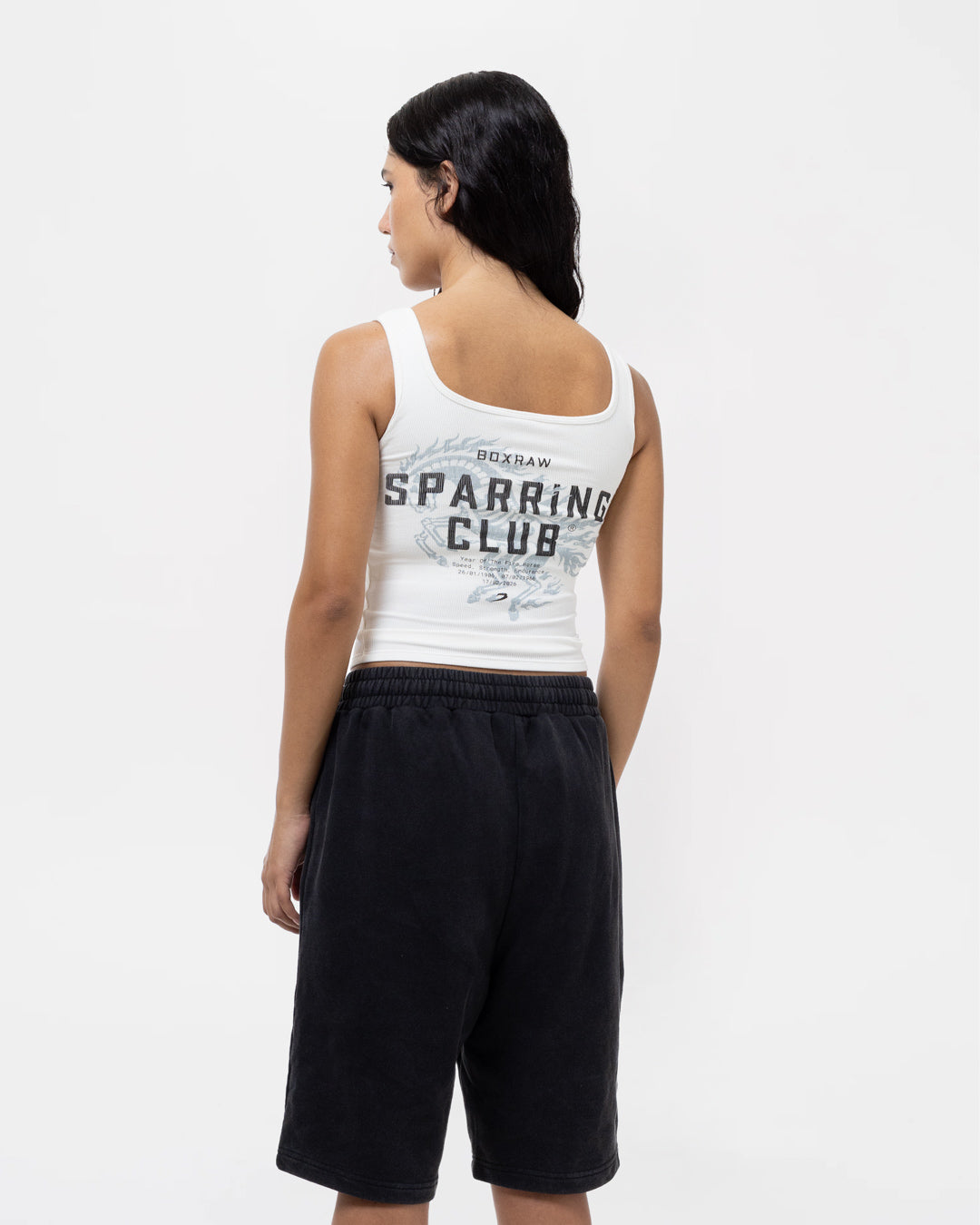Sparring Club Fire Horse Ribbed Tank - Washed Ivory