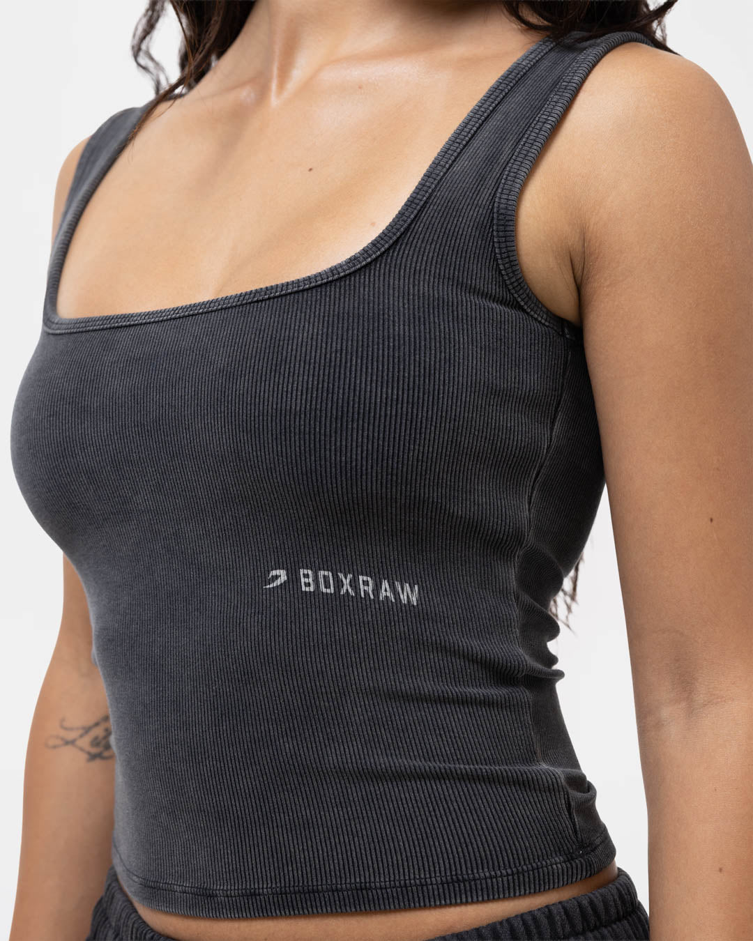 Sparring Club Ribbed Tank - Washed Black