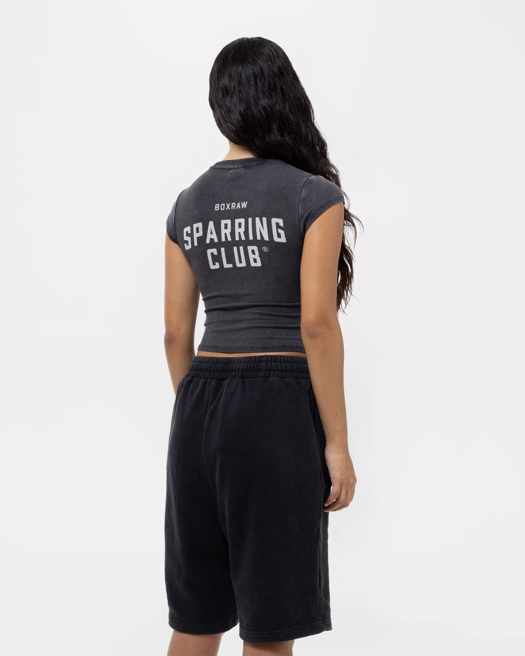Sparring Club Ribbed Cap T-Shirt - Washed Black