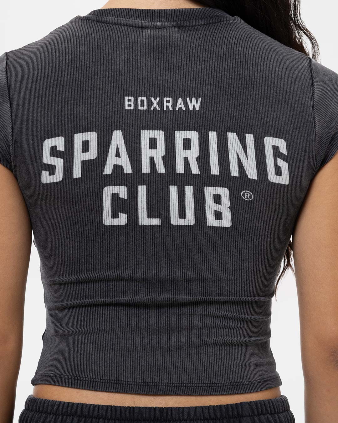 Sparring Club Ribbed Cap T-Shirt - Washed Black