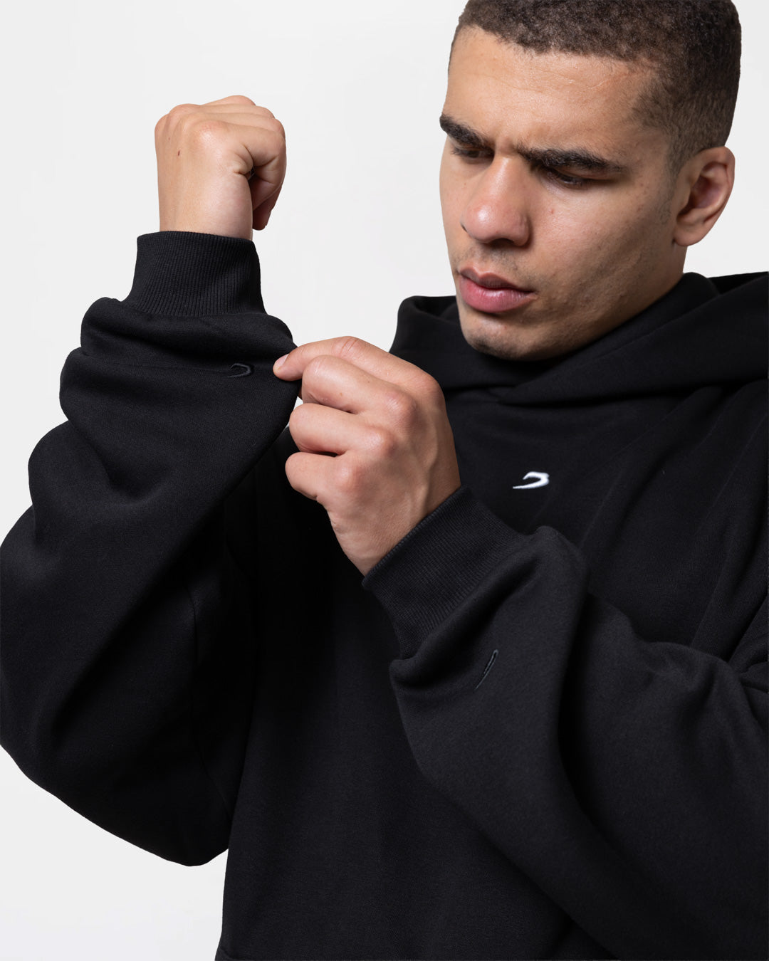 Strike Oversized Hoodie - Black