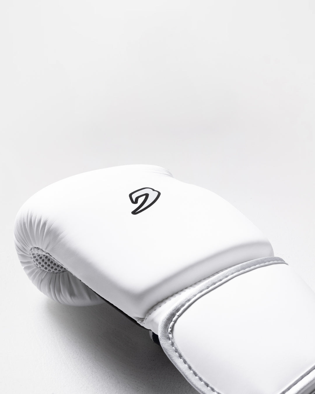 Strike-Seven Strap Boxing Gloves - White/Black