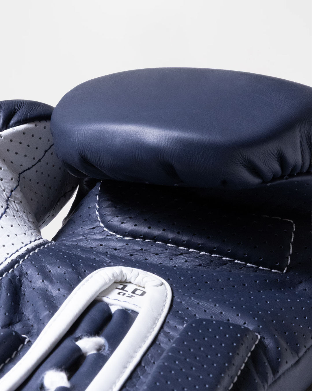 Strike-Three Lace Boxing Gloves - Blue/White