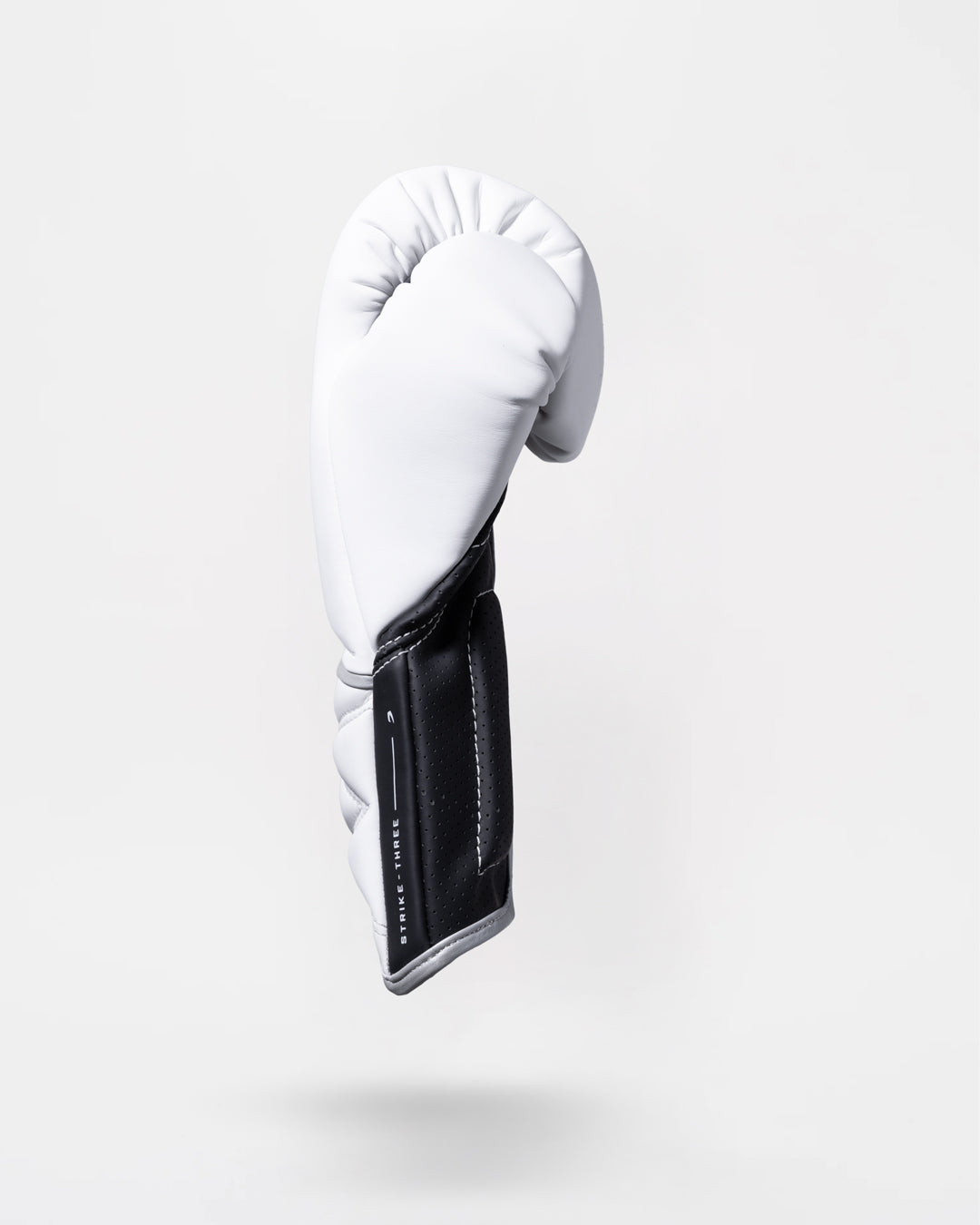 Strike-Three Lace Boxing Gloves - White/Black