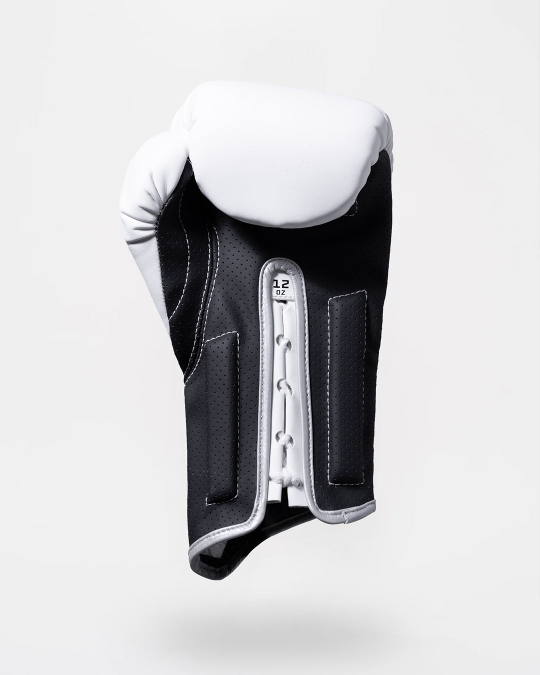 Strike-Three Lace Boxing Gloves - White/Black