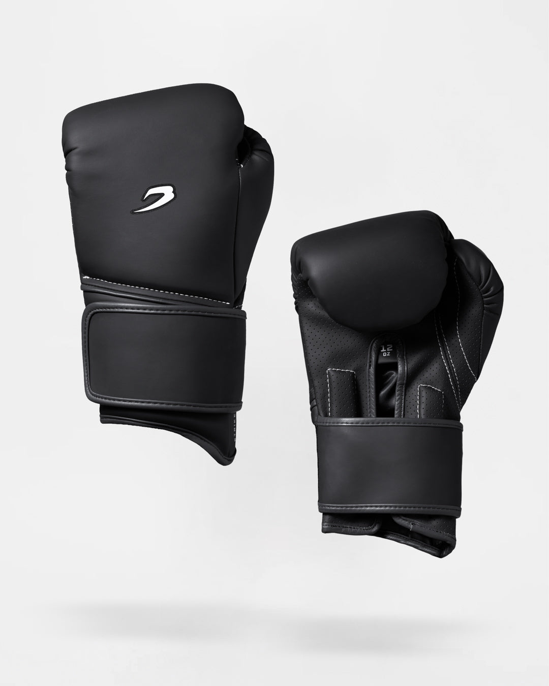 Strike-Three Twin Strap Boxing Gloves - Black/Charcoal