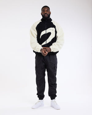 Men's Walker Sherpa Jacket Black/Cream BOXRAW - Main Image